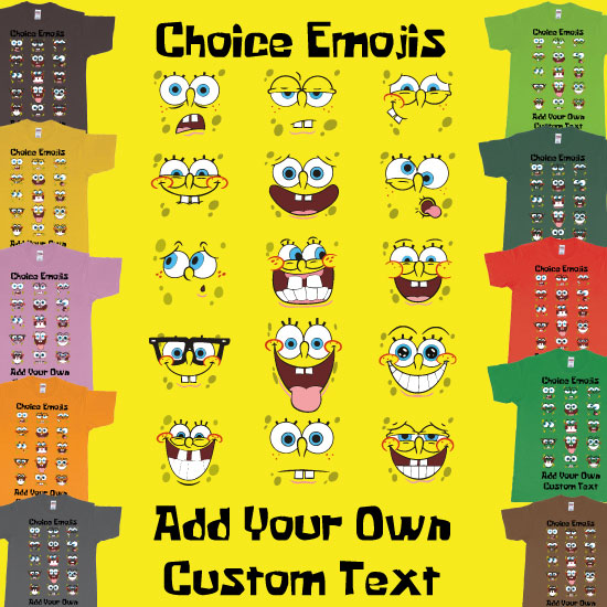 Spongebob Squarepants Many Faces Emojis Custum Printing