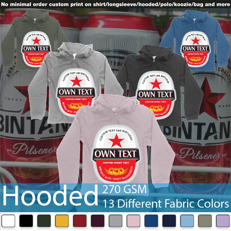 Beer Bintang Large Label Hooded Samples