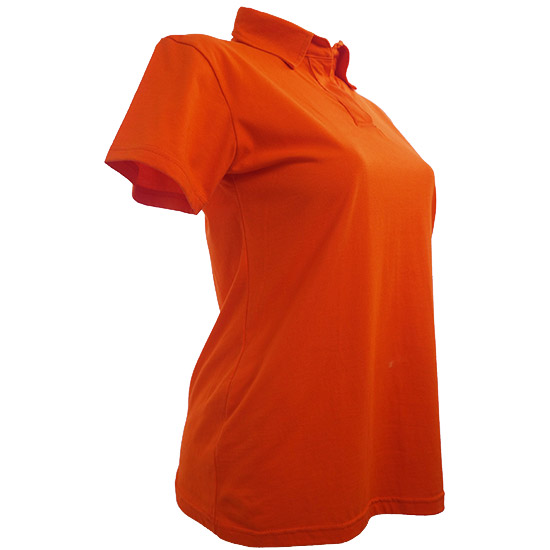 (L01G) Women Polo Shirt in Fabric Color (3123) Bright Orange in (160 GSM, 100% Cotton) Fabric ColorsStandard fabric for men/womenFabric Specification100% Cotton160 Grams Per Square MeterPreshrunk materialThe fabric is preshrunk, but depending on the way you wash, the fabric might still have up to 2% of shrinkage more.