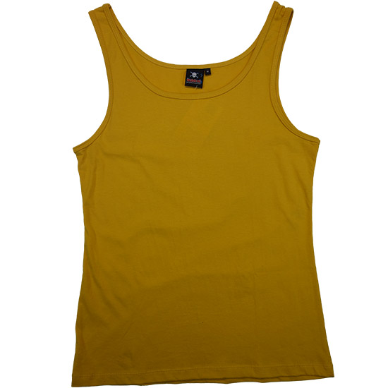 (L09G) Singlet Karma in Fabric Color (3151) Sunkist in (160 GSM, 100% Cotton) Fabric ColorsStandard fabric for men/womenFabric Specification100% Cotton160 Grams Per Square MeterPreshrunk materialThe fabric is preshrunk, but depending on the way you wash, the fabric might still have up to 2% of shrinkage more.