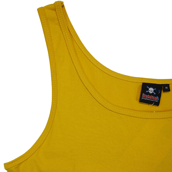 (L09G) Singlet Karma in Fabric Color (3151) Sunkist in (160 GSM, 100% Cotton) Fabric ColorsStandard fabric for men/womenFabric Specification100% Cotton160 Grams Per Square MeterPreshrunk materialThe fabric is preshrunk, but depending on the way you wash, the fabric might still have up to 2% of shrinkage more.