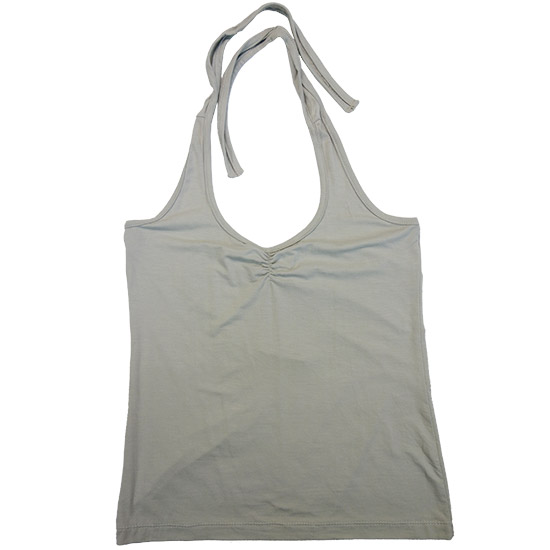 (L11G) Short Knot - This ladies short, sleeveless halter neck is the girls favorite. Showing the back of your shoulder and you will feel a bit sexy when use it. The halter neck allows for adjustable sizes. - style shirt ready for your own custom printing in Bali