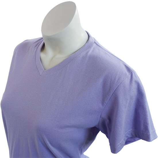 (L20G) V-neck shirt - The classic comfortable women v-neck shirt goes with everything. Relaxed, yet feminine fit. Ribbed collar and hemmed sleeves. - style shirt ready for your own custom printing in Bali