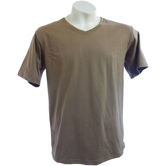 (T02S) V-Neck Shirt in Fabric Color (2006) Wood in (210 GSM, 100% Cotton) Fabric ColorsStandard fabric for men shirtsFabric Specification100% Cotton210 Grams Per Square MeterPreshrunk materialThe fabric is preshrunk, but depending on the way you wash, the fabric might still have up to 2% of shrinkage more.