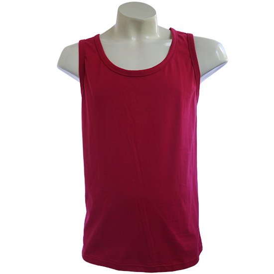 (T07S) Basic Singlet in Fabric Color (2026) Cherry in (210 GSM, 100% Cotton) Fabric ColorsStandard fabric for men shirtsFabric Specification100% Cotton210 Grams Per Square MeterPreshrunk materialThe fabric is preshrunk, but depending on the way you wash, the fabric might still have up to 2% of shrinkage more.