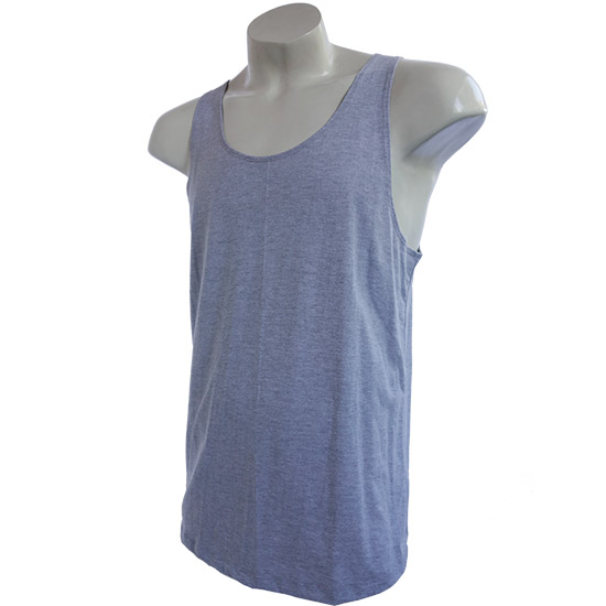 (T14S) Lustful Singlet in Fabric Color (2045) Grey Heather in (210 GSM, 100% Cotton) Fabric ColorsStandard fabric for men shirtsFabric Specification100% Cotton210 Grams Per Square MeterPreshrunk materialThe fabric is preshrunk, but depending on the way you wash, the fabric might still have up to 2% of shrinkage more.