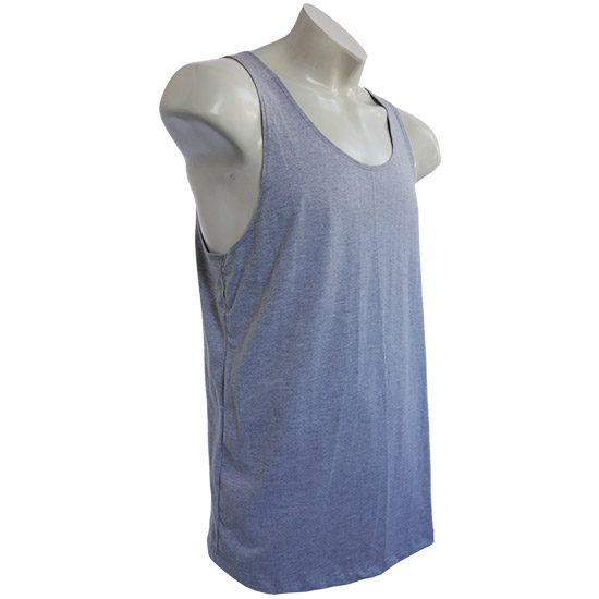 (T14S) Lustful Singlet in Fabric Color (2045) Grey Heather in (210 GSM, 100% Cotton) Fabric ColorsStandard fabric for men shirtsFabric Specification100% Cotton210 Grams Per Square MeterPreshrunk materialThe fabric is preshrunk, but depending on the way you wash, the fabric might still have up to 2% of shrinkage more.