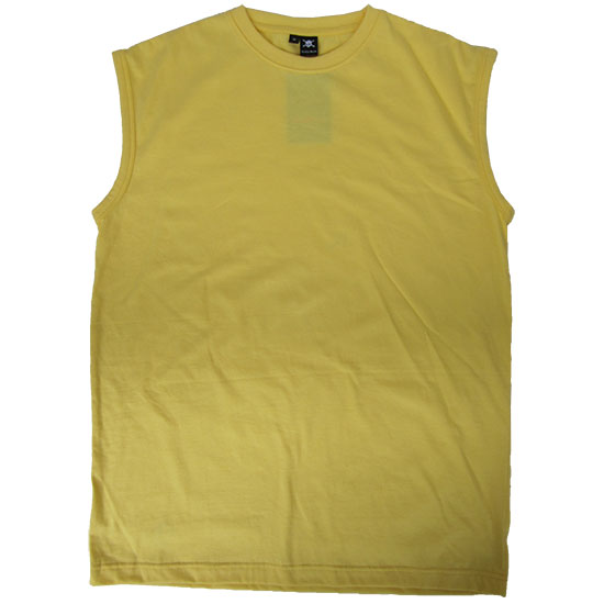 (T12S) Sleeveless T-shirt in Fabric Color (2060) Star in (210 GSM, 100% Cotton) Fabric ColorsStandard fabric for men shirtsFabric Specification100% Cotton210 Grams Per Square MeterPreshrunk materialThe fabric is preshrunk, but depending on the way you wash, the fabric might still have up to 2% of shrinkage more.